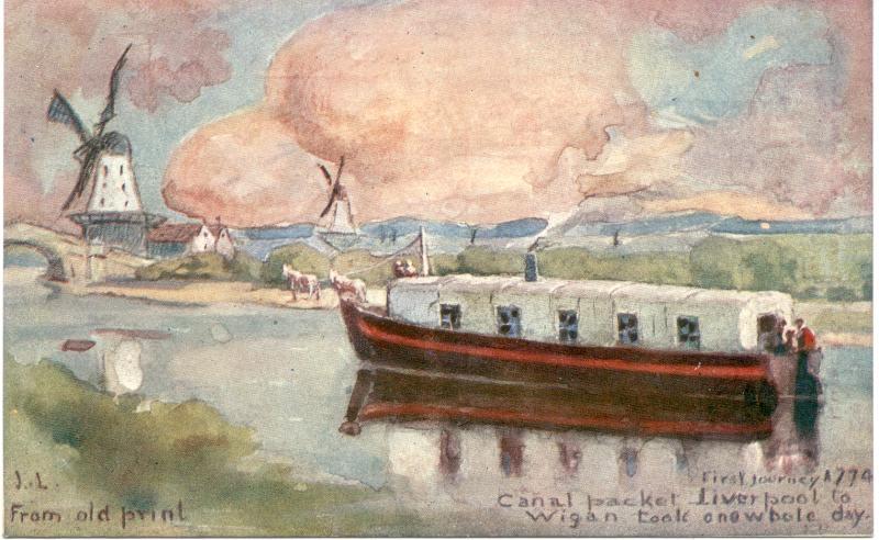 Canal from old print. Canal from old print.