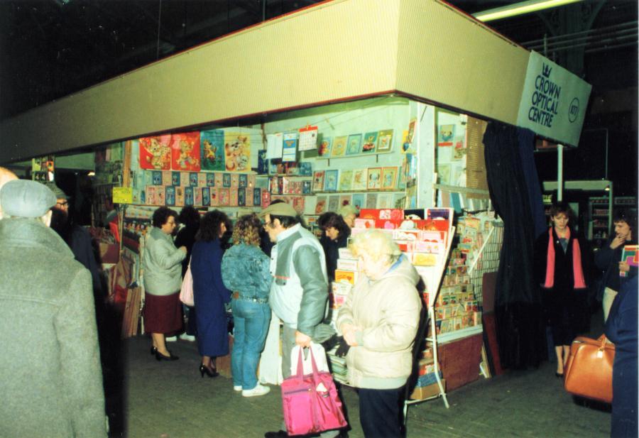 Inside Wigan Market Hall on the last day of trading.