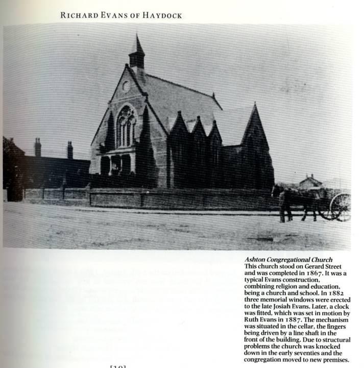Congregational Church Ashton in Makerfield circa 1880