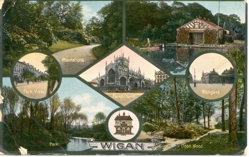 Wigan postcard. Wigan postcard.