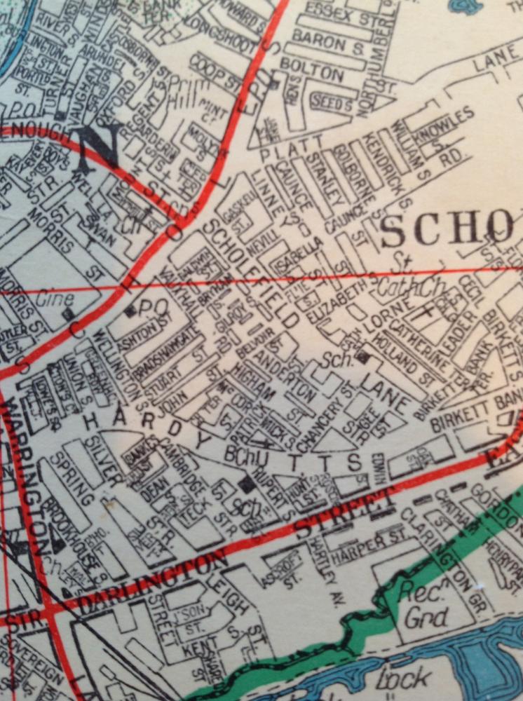 Street plan of Scholes.