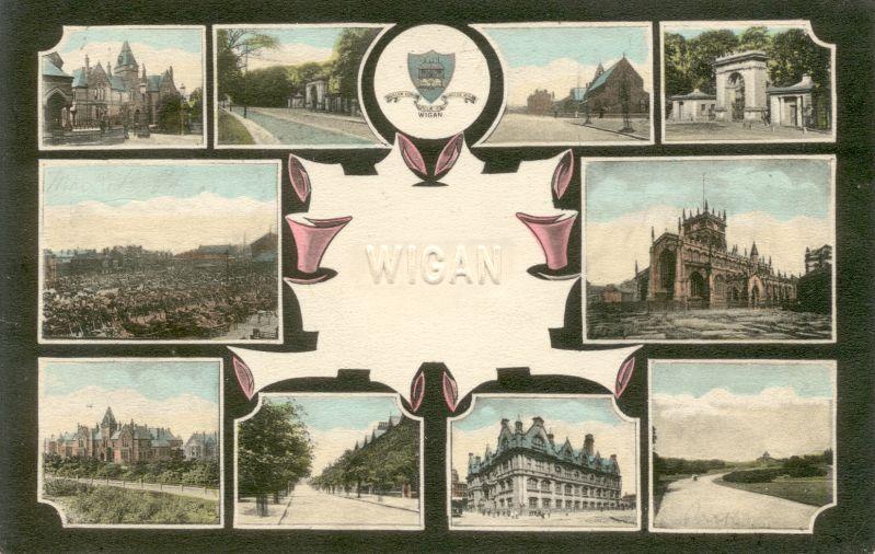 Wigan postcard. 1907. Wigan postcard. 1907.