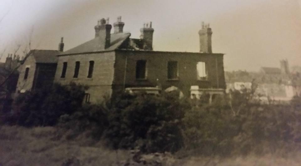 Demolition  of the old Vicarage in Victotia Rd.As the title sur