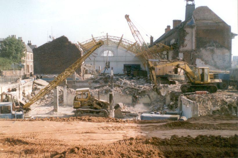 Demolition of Drill Hall. Demolition of Drill Hall.
