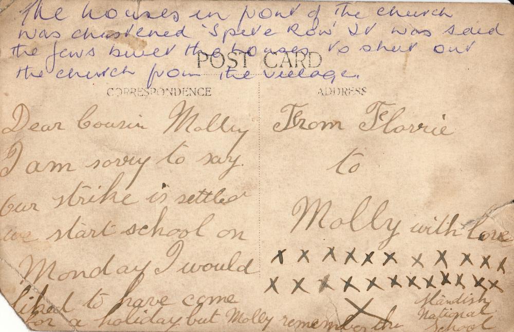 Reverse of 1913 Post Card of St Wilfrid's Reverse of 1913 Post Card of St Wilfrid's