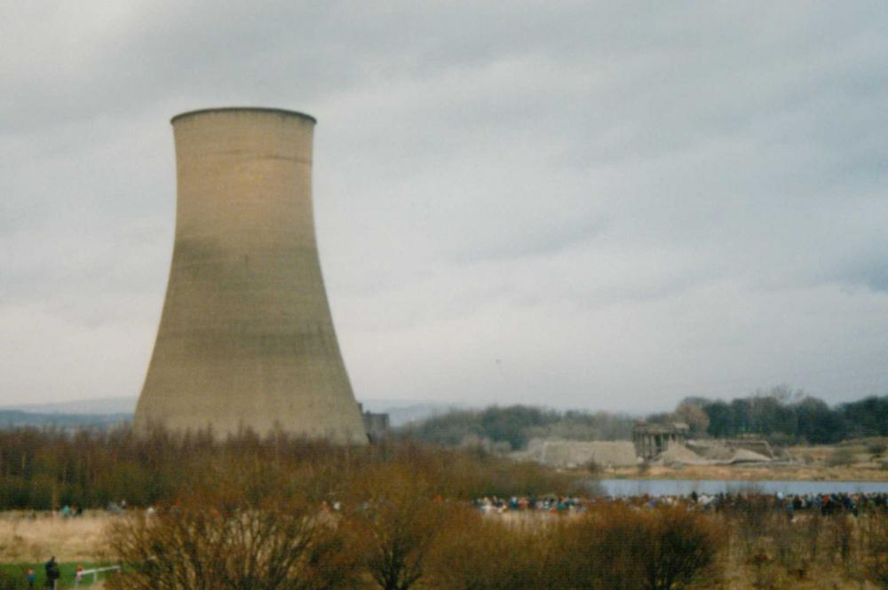 Westwood Power Station Cooling Towers Demolition 1989