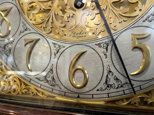 Inscription on grandfather clock