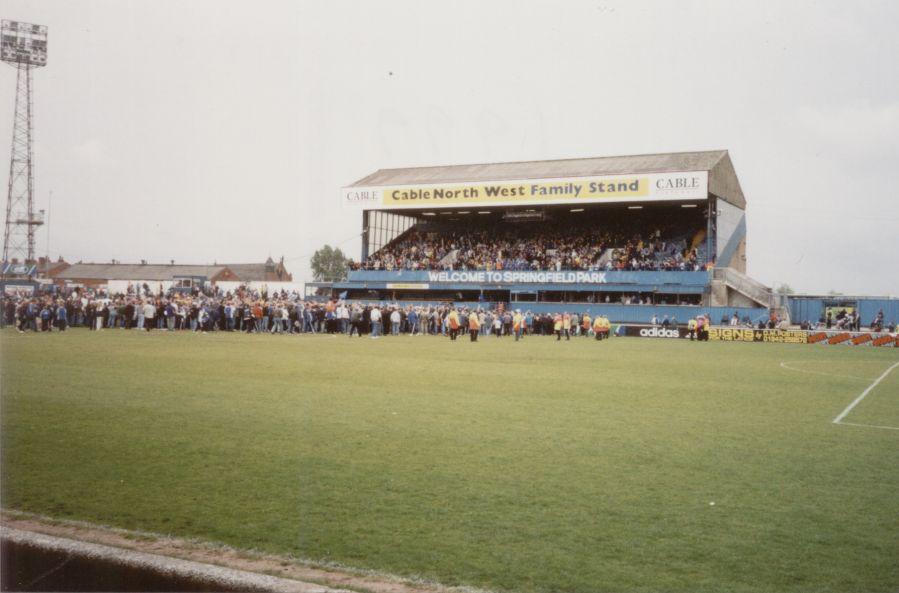 Last game at Springfield Park, 1999. Last game at Springfield Park, 1999.