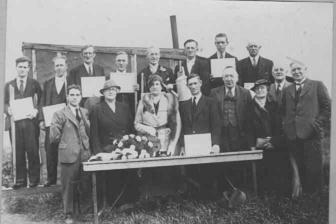 Aspull Allotments committee and allotment holders, 1936 Aspull Allotments committee and allotment holders, 1936