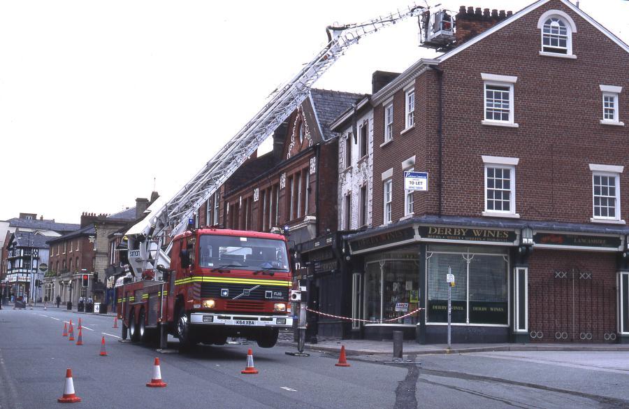 After fire in Wallgate, 5th June 1996. After fire in Wallgate, 5th June 1996.