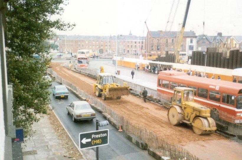 New Market Street, road construction.