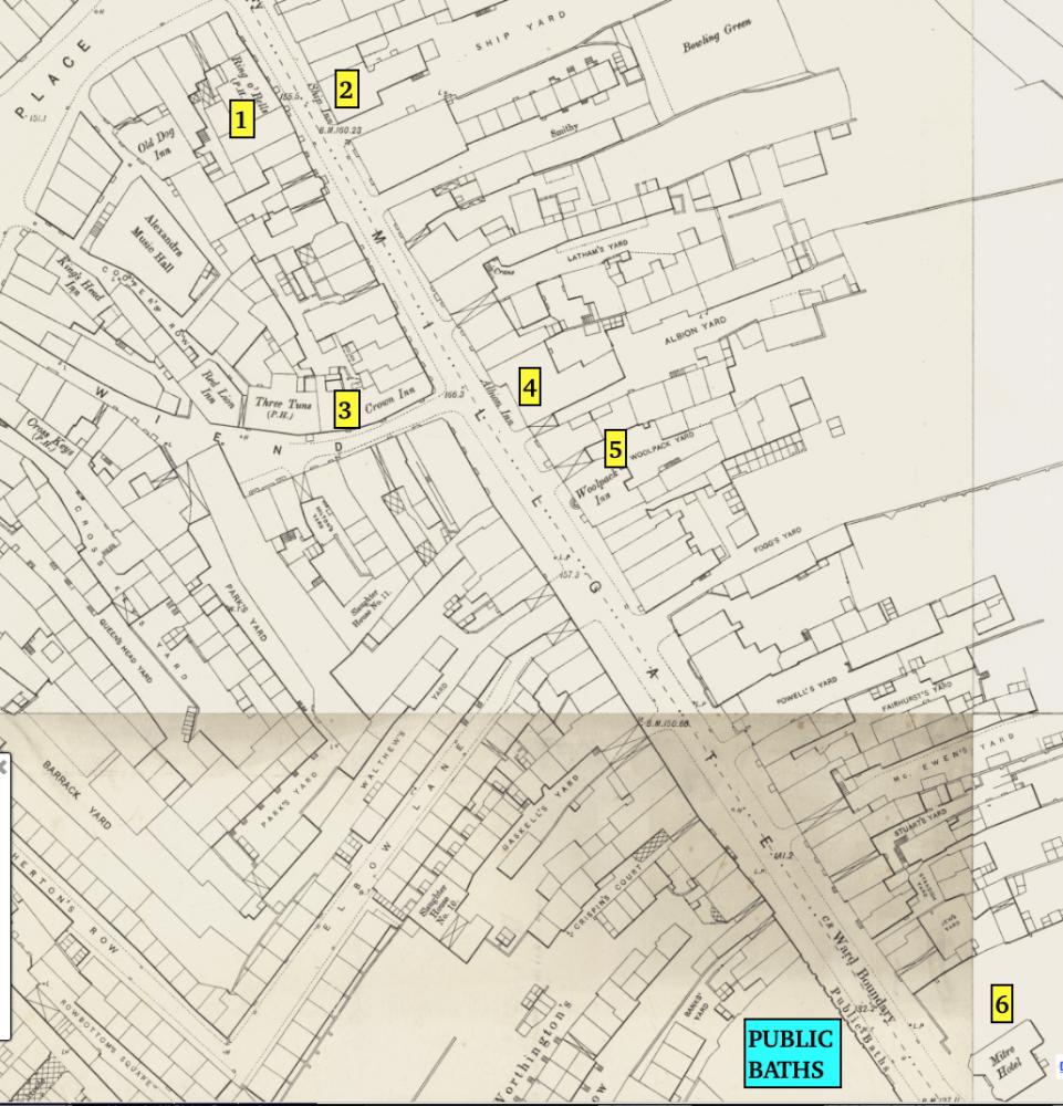 Millgate Map 1840’s to 1890’s. Millgate Map 1840’s to 1890’s.