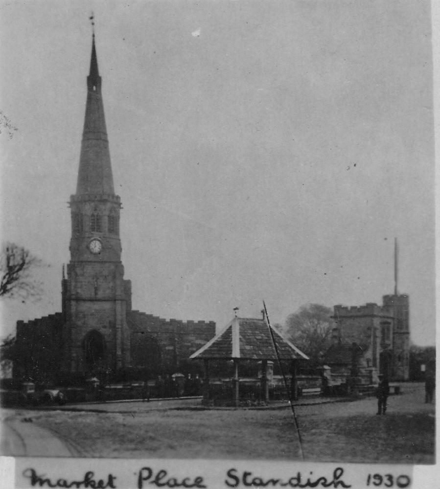Market Place Standish, after 'Spite Row', Standish - 1930 Market Place Standish, after 'Spite Row', Standish - 1930