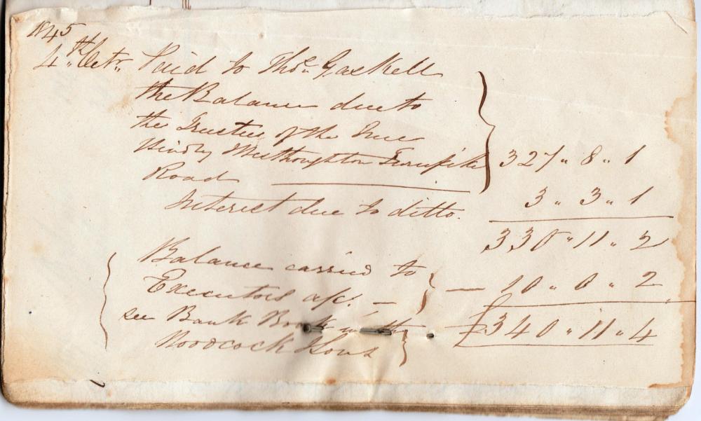 Ince Hindley & Westhoughton Turnpike Accounts for 1836 Ince Hindley & Westhoughton Turnpike Accounts for 1836