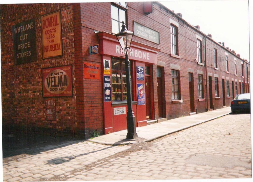 Ince streets during filming of the 1930s drama 