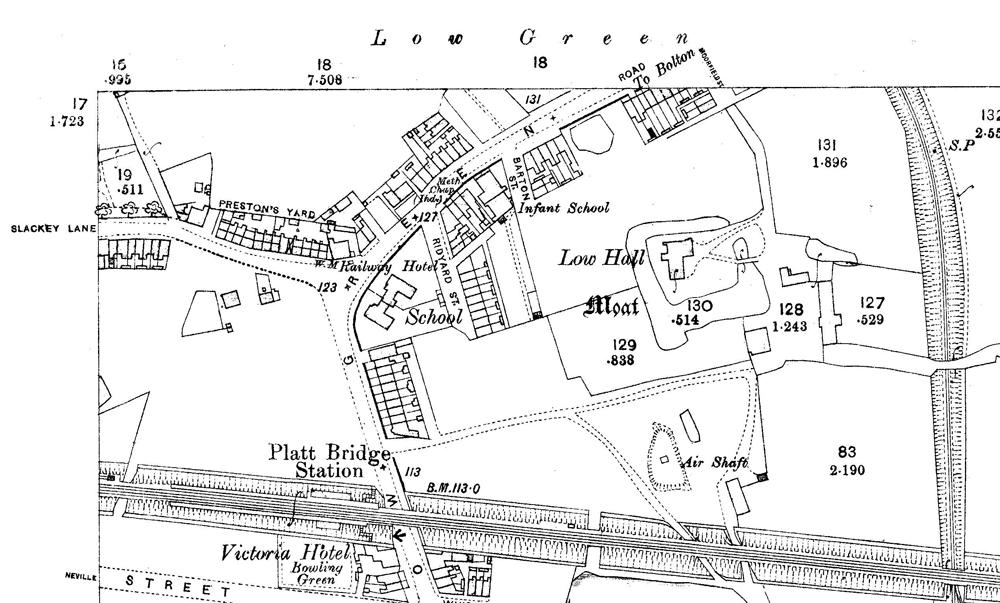 Location of Low Hall (1893) Location of Low Hall (1893)