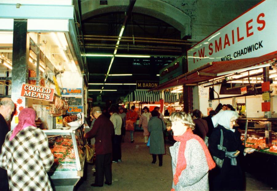 Inside Wigan Market Hall on the last day of trading. Inside Wigan Market Hall on the last day of trading.