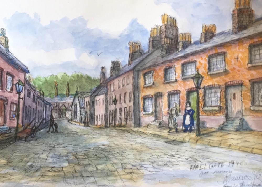 Hallgate 1940's Painting Hallgate 1940's Painting