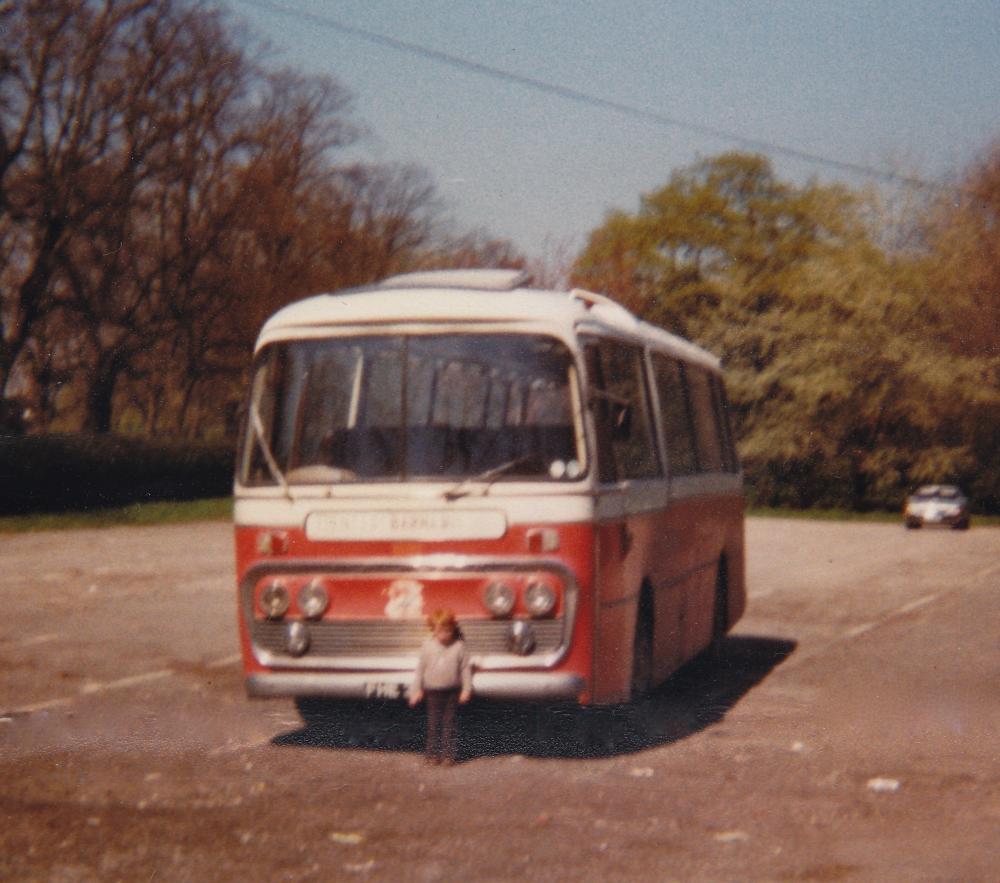 Coach in Haigh Hall car park