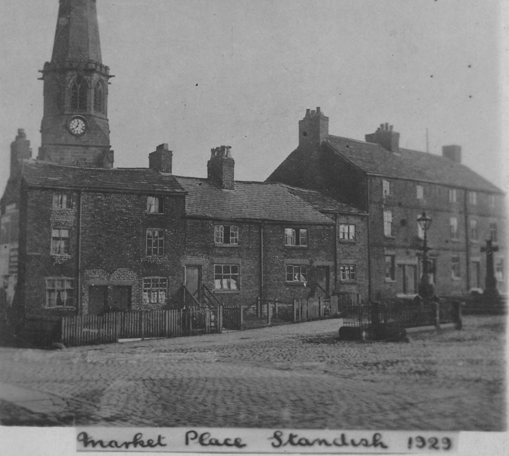 Market Place - and 'Spite Row', Standish - 1929 Market Place - and 'Spite Row', Standish - 1929