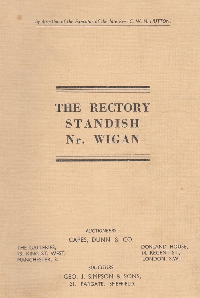 Auction Catalogue - contents of Standish Rectory