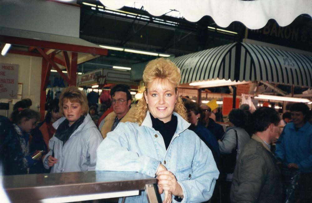 Inside Wigan Market Hall on the last day of trading.