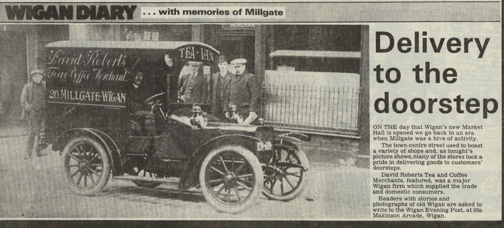 DAVID ROBERTS MILLGATE, TEA DELIVERY VAN DAVID ROBERTS MILLGATE, TEA DELIVERY VAN
