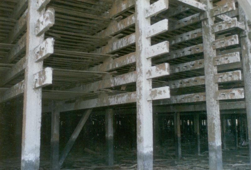 Inside a cooling tower. Inside a cooling tower.
