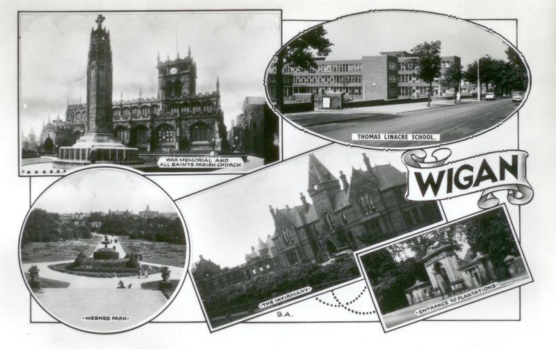 Wigan postcard. Wigan postcard.