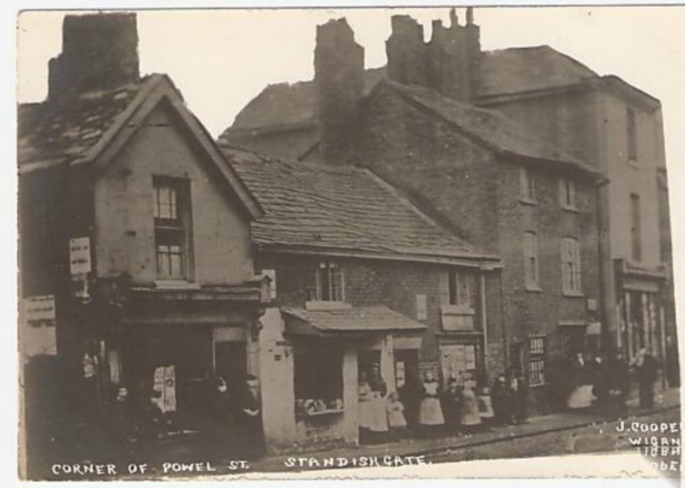Corner of Powell Street Standishgate. Corner of Powell Street Standishgate.