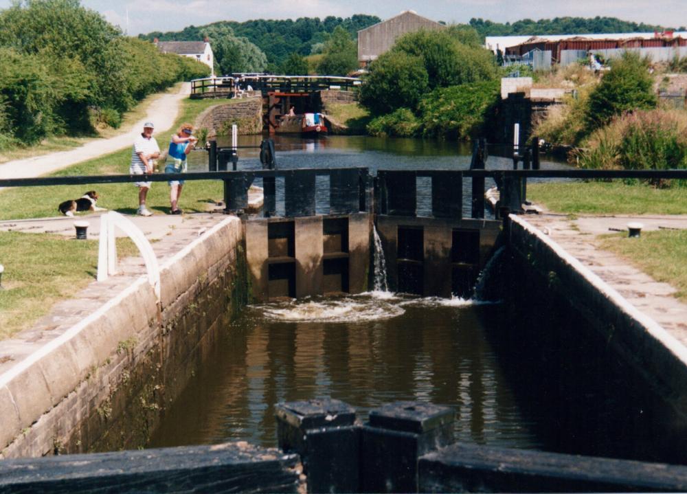 Wigan Flight, Leeds/Liverpool Canal. Wigan Flight, Leeds/Liverpool Canal.