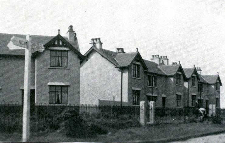 Model cottages, Pepper Lane. 1914. Model cottages, Pepper Lane. 1914.