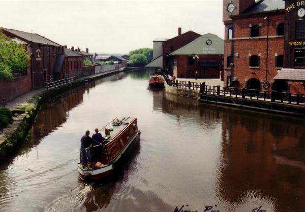 Canal boat Wigan pier