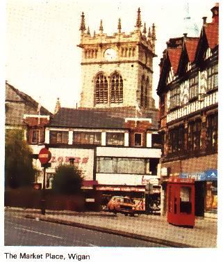 Wigan Parish Church behind Lowes.