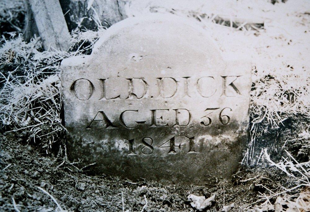 Old Dick gravestone Old Dick gravestone