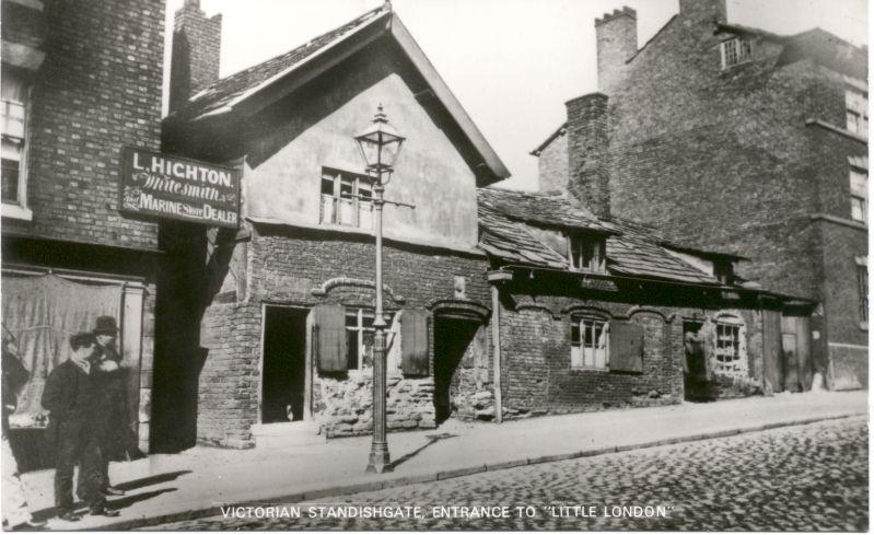 Standishgate, Wigan. Entrance to Little London. Standishgate, Wigan. Entrance to Little London.