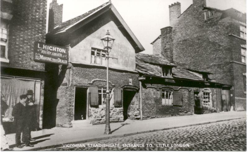 Standishgate, Wigan. Entrance to Little London.