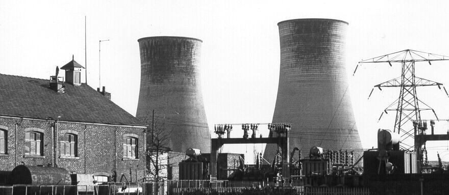 Westwood cooling towers, 1981. Westwood cooling towers, 1981.