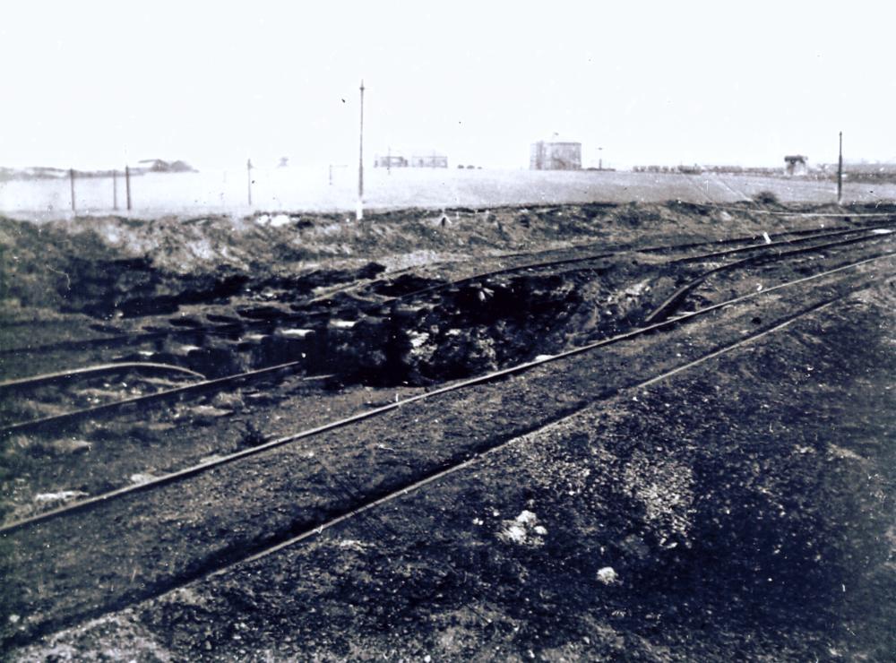 Collapsed mine shaft, 1945