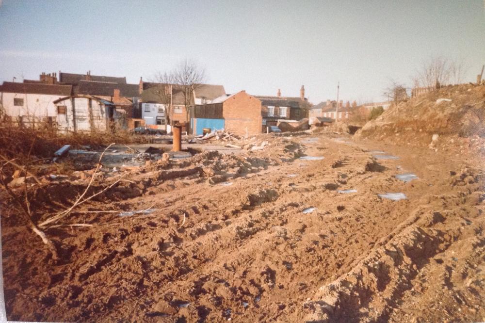 Construction of Central Park Way. Construction of Central Park Way.
