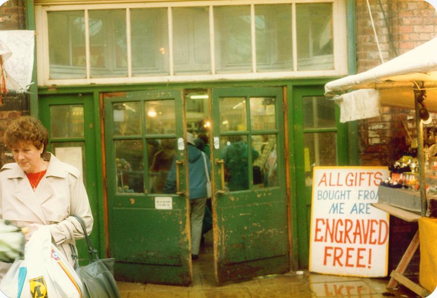 Wigan Market Hall in the 1980s.