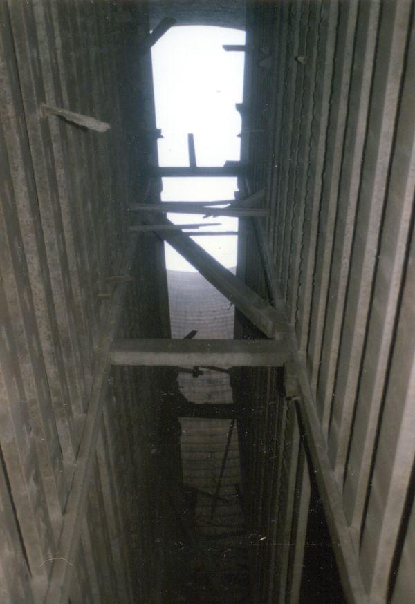 Inside a cooling tower. Inside a cooling tower.