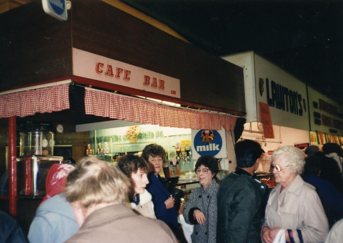 Inside Wigan Market Hall on the last day of trading.