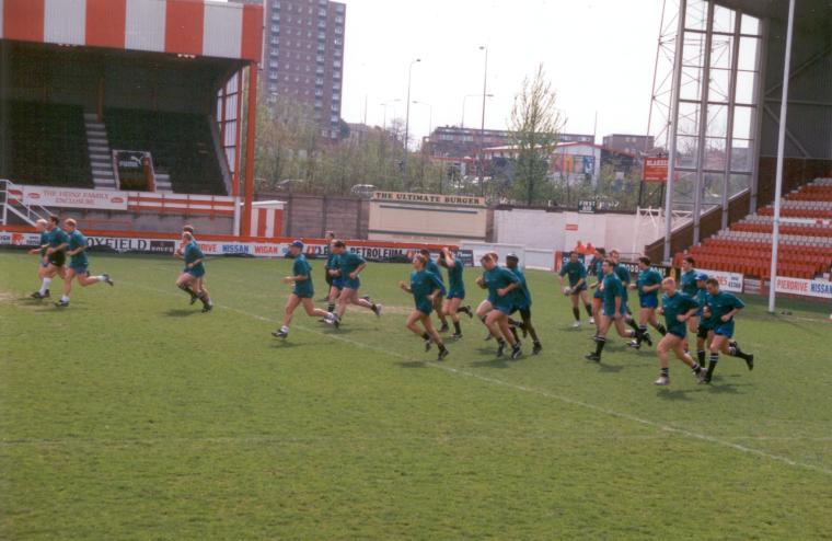 Training for Wembley. Training for Wembley.
