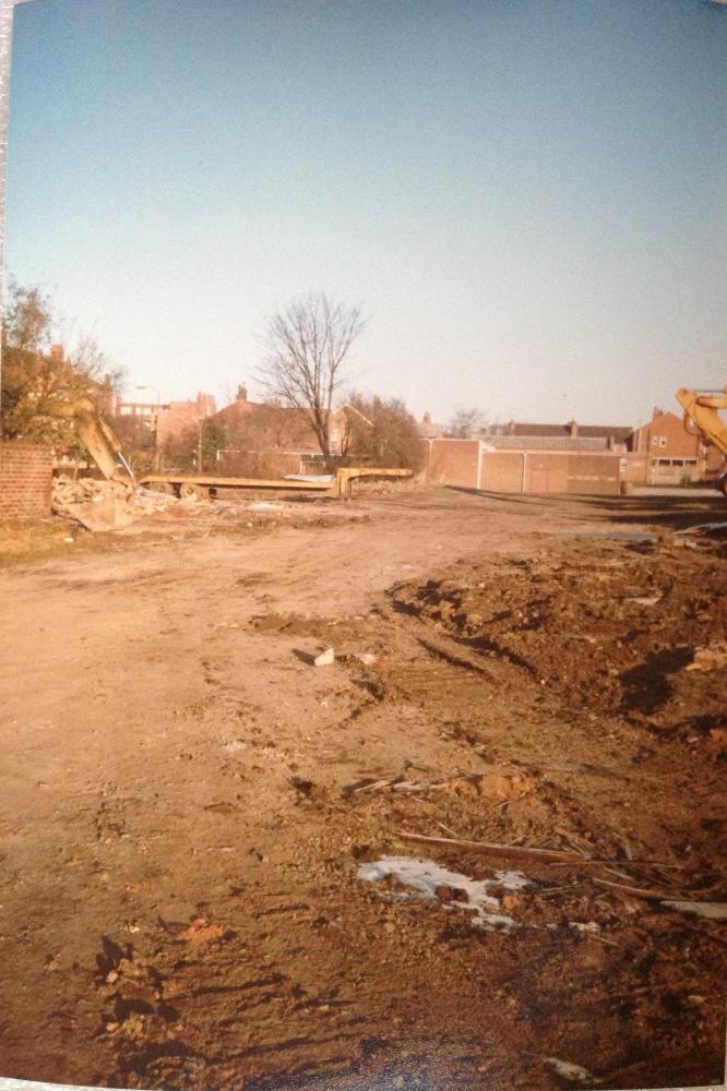 Construction of Central Park Way. Construction of Central Park Way.