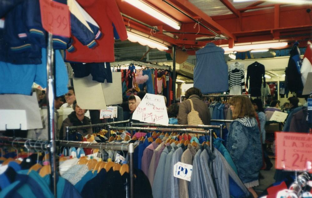 Inside Wigan Market Hall on the last day of trading.