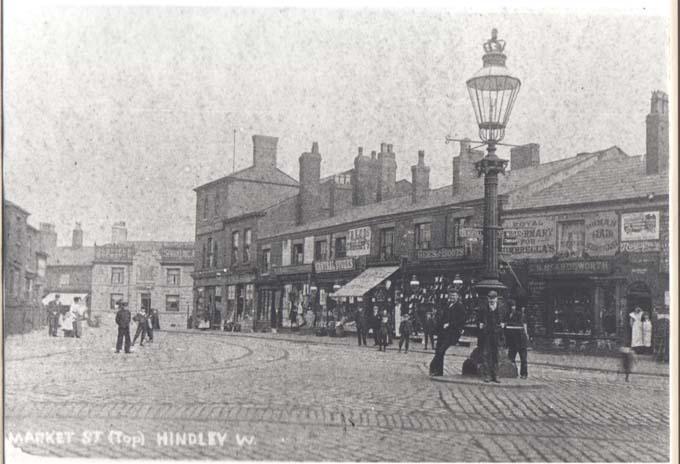 Top of Market Street, Hindley, c1900.