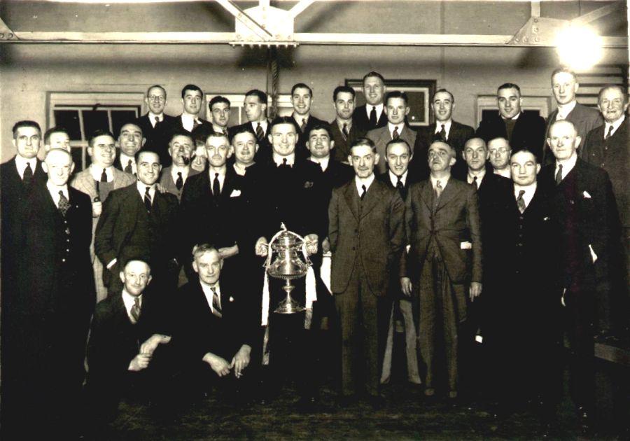 Central Park, October 1938 on the evening of the Lancashire Cup victory.