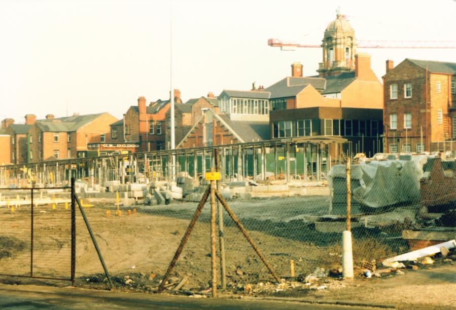 Construction of Wigan Bus Station, 1986.