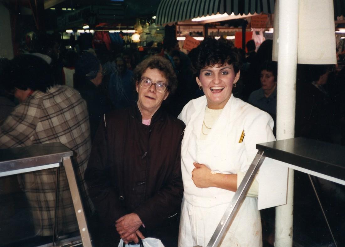 Inside Wigan Market Hall on the last day of trading.